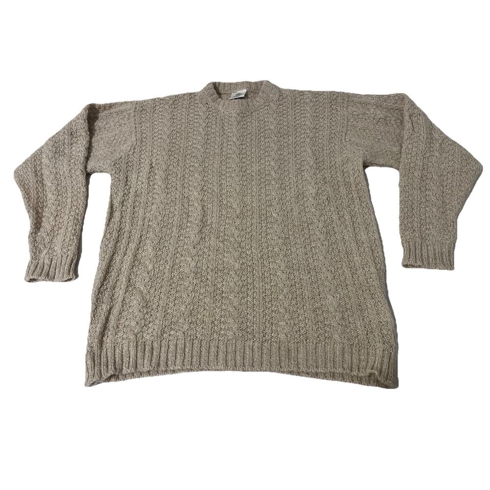 Bonner Of Ireland Men’s Size L Long sleeve Oatmeal Beige Merino Alpaca